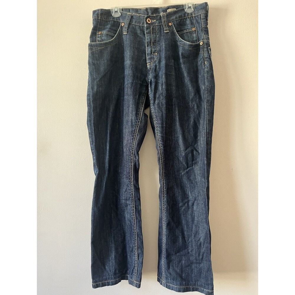 Ambiguous Y2K Skater Bootcut Jeans 32x32 Dark Wash Mens Unisex